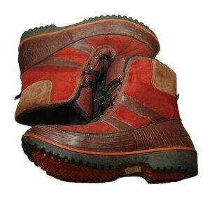 SOREL Tivoli II Boots Women's Size 10.5 Red Dahlia Black Lace Up Winter Shoe